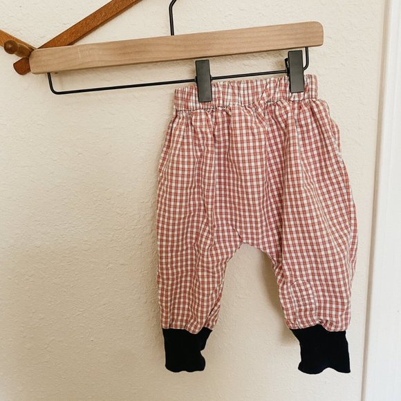 Joyaltee Red Checkered Pants Size 6-9 Months - Picture 1 of 5